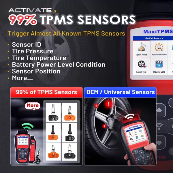 Autel MaxiTPMS TS508WF TPMS Relearn Tool, 2023 Newest WiFi Upgrade of TS508, TS501, TS408, Activate/Relearn All Sensors, Program MX-Sensors , TPMS Reset/Diagnosis, Read/Clear TPMS Code, TPMS Reset/Diagnosis, Read/Clear TPMS Code)
