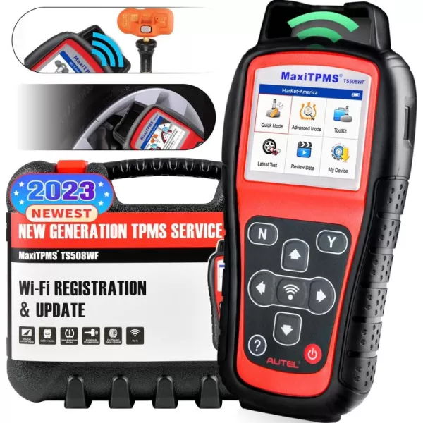 Autel MaxiTPMS TS508WF TPMS Relearn Tool, 2023 Newest WiFi Upgrade of TS508, TS501, TS408, Activate/Relearn All Sensors, Program MX-Sensors , TPMS Reset/Diagnosis, Read/Clear TPMS Code, TPMS Reset/Diagnosis, Read/Clear TPMS Code)