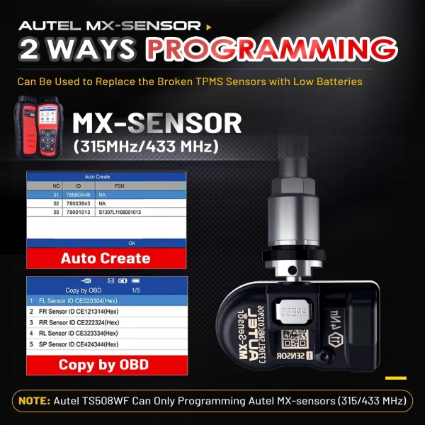 Autel MaxiTPMS TS508WF TPMS Relearn Tool, 2023 Newest WiFi Upgrade of TS508, TS501, TS408, Activate/Relearn All Sensors, Program MX-Sensors , TPMS Reset/Diagnosis, Read/Clear TPMS Code, TPMS Reset/Diagnosis, Read/Clear TPMS Code)