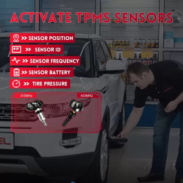 Autel MaxiTPMS TS508WF TPMS Relearn Tool - 2023 Newest WiFi Ver. of TS508/TS601, Activate/Relearn/Reset/Diagnosis All Sensors, Program MX Sensor, TPMS Programming Tool Quick &amp; Advance Mode