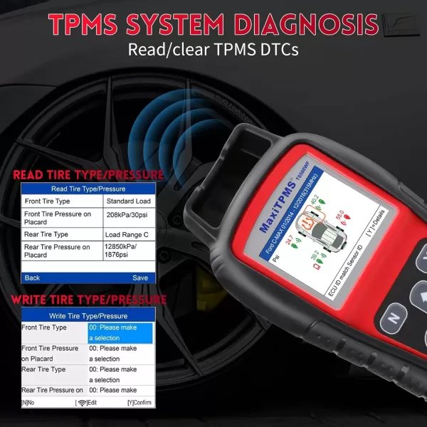 Autel MaxiTPMS TS508WF TPMS Relearn Tool - 2023 Newest WiFi Ver. of TS508/TS601, Activate/Relearn/Reset/Diagnosis All Sensors, Program MX Sensor, TPMS Programming Tool Quick &amp; Advance Mode