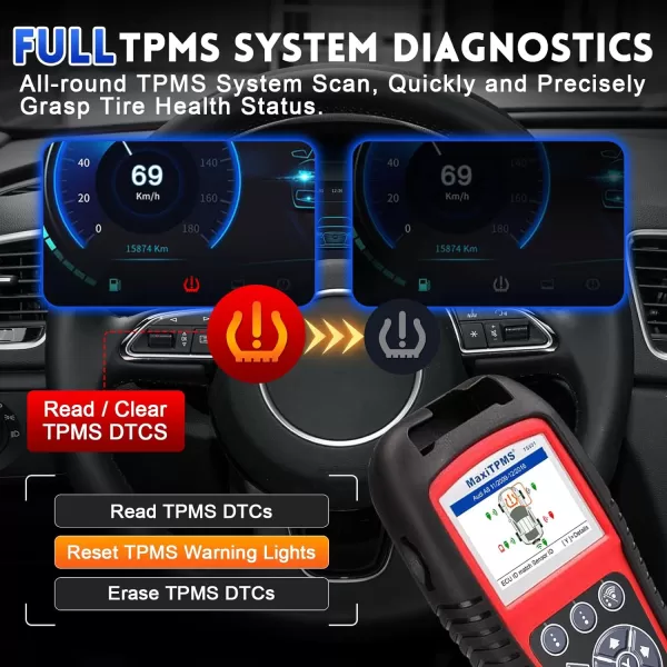 Autel MaxiTPMS TS601 TPMS Relearn Tool - TPMS Programming Tool Upgrade of Autel TS508K/TS508/TS501/TS408/TS401, Activate/Relearn All Known TPMS Sensors, Program MX-Sensors , TPMS Reset, TPMS Reset)