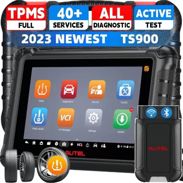 Autel MaxiTPMS TS900 TPMS Programming Tool OBD2 Scanner Upgrade of MX900 TS608 MX808 MK808, Activate/Read/Relearn All Known TPMS Sensors, All System Diagnostic Bidirectional Scan Tool DoIP&amp;CAN FD
