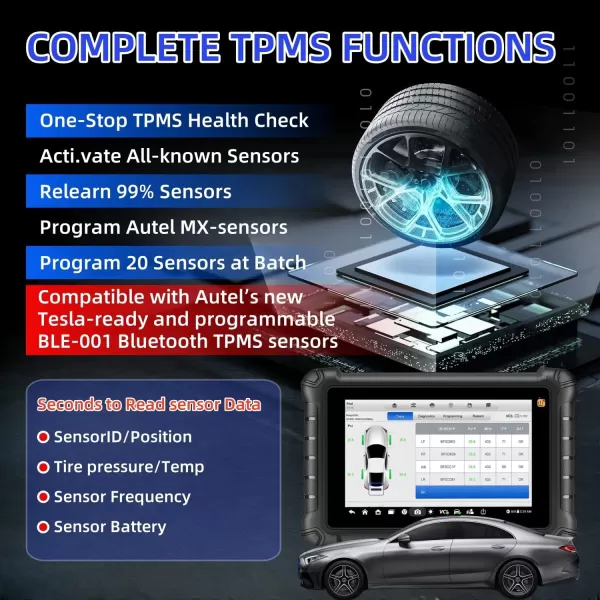 Autel MaxiTPMS TS900 TPMS Programming Tool OBD2 Scanner Upgrade of MX900 TS608 MX808 MK808, Activate/Read/Relearn All Known TPMS Sensors, All System Diagnostic Bidirectional Scan Tool DoIP&amp;CAN FD