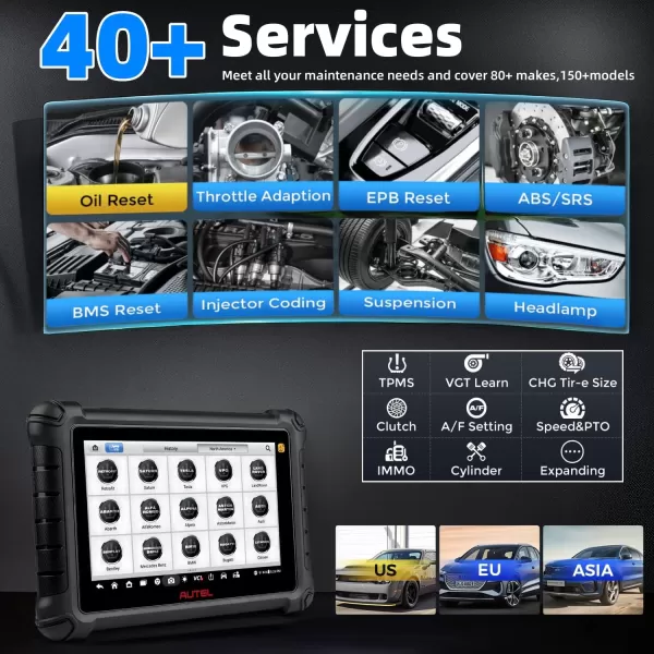 Autel MaxiTPMS TS900 TPMS Programming Tool OBD2 Scanner Upgrade of MX900 TS608 MX808 MK808, Activate/Read/Relearn All Known TPMS Sensors, All System Diagnostic Bidirectional Scan Tool DoIP&amp;CAN FD