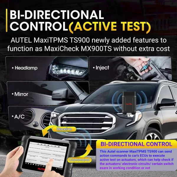 Autel MaxiTPMS TS900 TPMS Programming Tool Sensor Programmer Vehicle Diagnostic Scan Tool OBD2 Code Reader Full TPMS Functions Same as MX900TS Upgraded from TS608 MaxiCOM MK808TS MX808TS MP808S