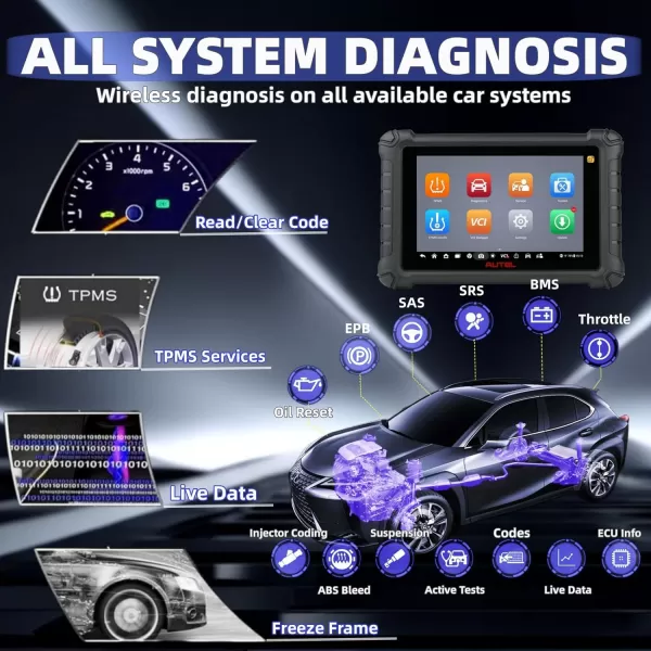 Autel MaxiTPMS TS900 obd2 Scanner TPMS Sensors Programming Tool Upgrade of Autel Scanner TS608 Same as MX808 All System Diagnostic Active Test 40+Services Sensor Program/Relearn Better TS408 508 MK808