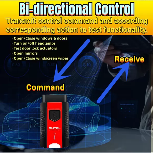 Autel MaxiVCI V200 VCI200 OBD2 Bluetooth Connector Adapter Vehicle Communication Interface Work with Vehicle OBD2 Scanner MS906PRO MS906PRO-TS KM100 BT608 ITS600 BT609