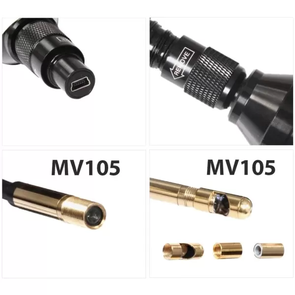 Autel MaxiVideo MV105 Digital Video Scope with Waterproof Imager Head and Cable USB Connection Compatible with PC MS906S MS906BT MS906TS MK906BT MK908P MS908P MS908S Pro MS909 MS919 MS Ultra MS Elite