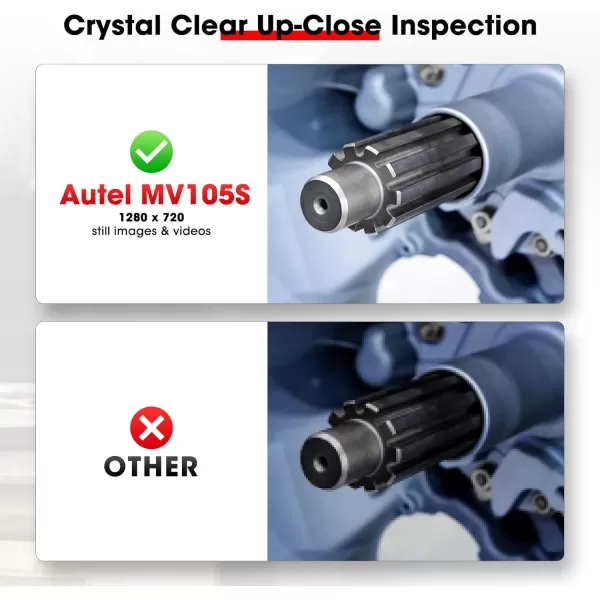 Autel MaxiVideo MV105S Digital Inspection Camera, 5.5mm Diameter Waterproof Industrial Endoscope with Super Bright LED, 39.37 '' Flexible Snake Cable, Compatible with Autel MaxiCOM MaxiSYS series &amp; PC