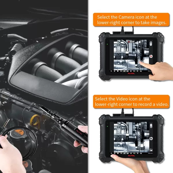 Autel MaxiVideo MV108 Digital Inspection Camera, Video Scope for MS906BT/MK906BT/MS906TS/MK908/MS908S Pro/Elite/MS909/ MS919/Ultra/MS908CV with USB Port, 640x480P, 8.5mm Imager Head