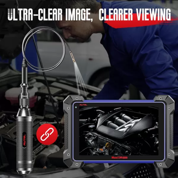 Autel MaxiVideo MV108 Inspection Camera - 8.5mm Diameter, Compatible with MS906TS/MS906BT/MS908P/MK808, Upgraded Waterproof Inspection Camera and Cable USB