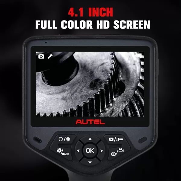 Autel MaxiVideo MV480 Inspection Camera, 2023 Newest 1080P HD Industrial Endoscope Video Scope, Videoscope with Audio Annotation, Dual Cameras, 360°Rotation, 7 X Zoom, Upgraded Ver. of MV460