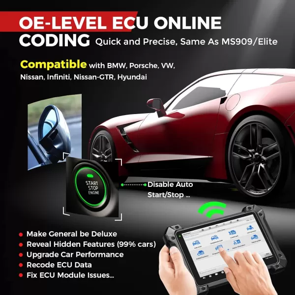 Autel Maxicom MK908 Pro II Scanner: 2023 J2534 Programming Tool, Level Up of MS908S Pro II/Elite II, ECU Program Coding As MS Ultra MS919, Bi-Directional, 36+ Services, AutoScan 2.0, Android 10 FCA