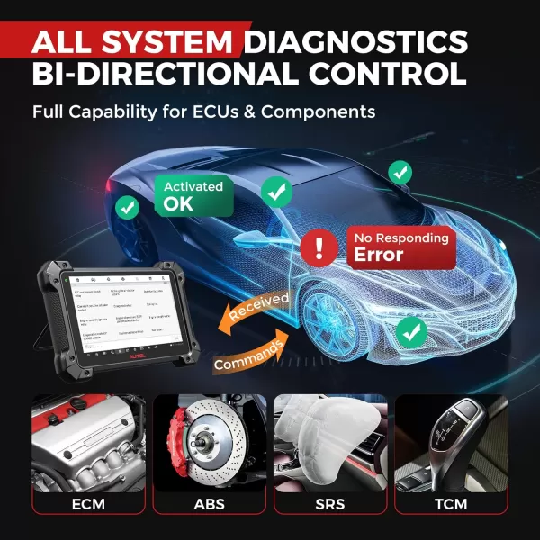 Autel Maxicom MK908 Pro II Scanner: 2023 J2534 Programming Tool, Level Up of MS908S Pro II/Elite II, ECU Program Coding As MS Ultra MS919, Bi-Directional, 36+ Services, AutoScan 2.0, Android 10 FCA