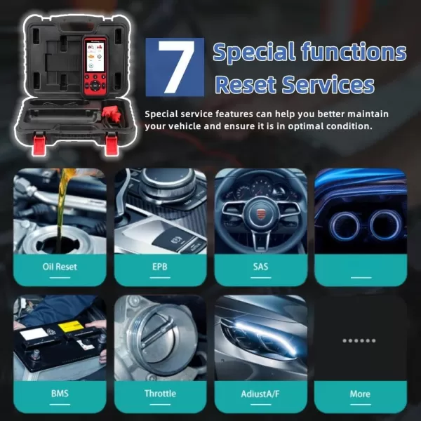 Autel OBD2 Scanner MaxiDiag MD808 Pro All System Diagnostic Scan Tool Upgraded of MaxiCheck Pro/ MD806/ MD805/ MD802 Oil and Battery Reset Registration Parking Brake Pad Relearn SAS/SRS/ABS/EPB/BMS
