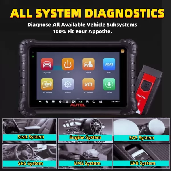 Autel Scanner MS906Pro TS Full System Diagnostic Tool 2023 Newer Up of MS906 Pro MS906BT MS906TS MK908 Top TPMS Diagnostic &amp; ECU Coding, Bidirectional Control, 36+ Service, Full Diagnose, CANFD &amp; DOIP