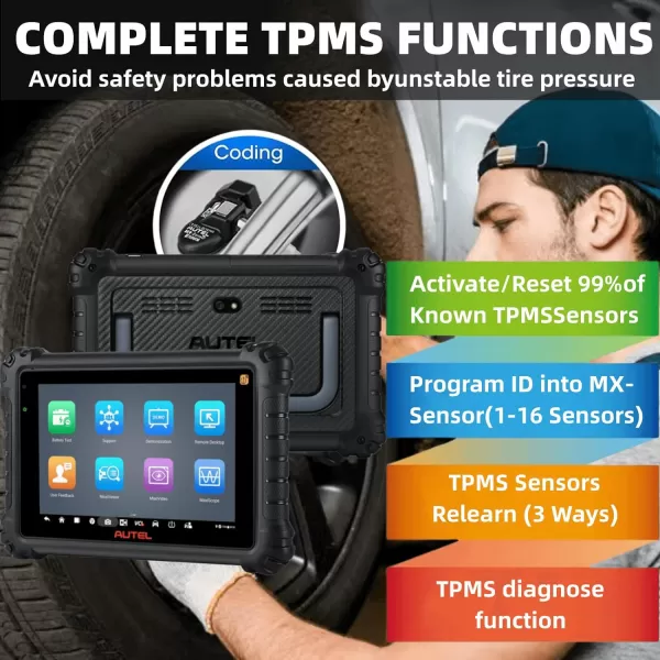 Autel Scanner MS906Pro TS Full System Diagnostic Tool 2023 Newer Up of MS906 Pro MS906BT MS906TS MK908 Top TPMS Diagnostic &amp; ECU Coding, Bidirectional Control, 36+ Service, Full Diagnose, CANFD &amp; DOIP