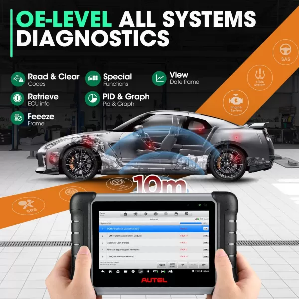 Autel Scanner MaxiCOM MK808BT PRO: 2023 Full Bidrectional Full Upgraded 2.0 Ver. of MK808S MK808Z MK808K MX808S MX900, 28+ Services, Active Test All System Diagnosis, Support BT506 MV108S FCA AutoAuth