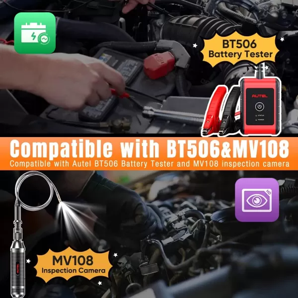 Autel Scanner MaxiCOM MK808BT PRO, 2023 OS 11 Real Bidirectional Diagnostic Tool Up of MK808BT MK808S MaxiCheck MX808S, BT Ver. of MX900, 28+ Reset, OE All Systems Scan 2.0, FCA AutoAuth, Battery Test