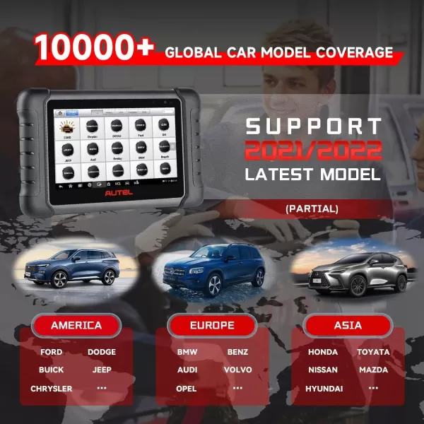 Autel Scanner MaxiCOM MK808Z: Android 11 Based Bi-Directional Control Scan Tool, 28+ Services, 2023 Upgraded of MK808/MX808, All System Diagnostics, FCA Auto Auth, ABS Bleed, Injector Coding