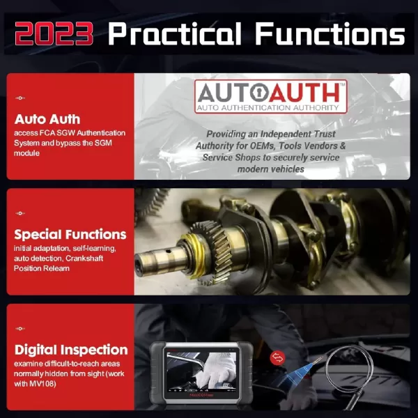 Autel Scanner MaxiCOM MK808Z: Android 11 Based Bi-Directional Control Scan Tool, 28+ Services, 2023 Upgraded of MK808/MX808, All System Diagnostics, FCA Auto Auth, ABS Bleed, Injector Coding