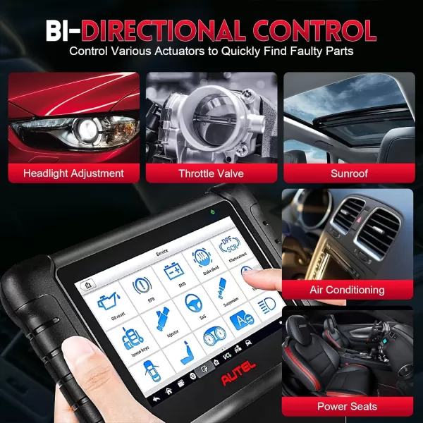 Autel Scanner MaxiCOM MK808Z-BT: Same As MK808BT Pro, 2023 Android 11 Bi-Directional Control Scan Tool, Upgraded of MK808BT/MK808S, 28+ Services, All Systems Diagnosis, FCA Auto Auth, Support BT506