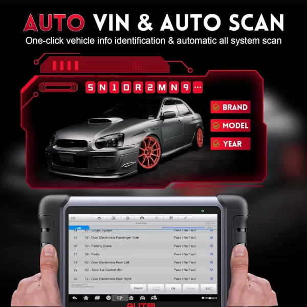 Autel Scanner MaxiCOM MK808Z-BT: Same As MK808BT Pro, 2023 Android 11 Bi-Directional Control Scan Tool, Upgraded of MK808BT/MK808S, 28+ Services, All Systems Diagnosis, FCA Auto Auth, Support BT506