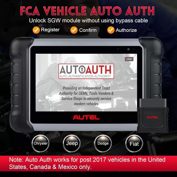 Autel Scanner MaxiCOM MK808Z-BT: Same As MK808BT Pro, 2023 Android 11 Bi-Directional Control Scan Tool, Upgraded of MK808BT/MK808S, 28+ Services, All Systems Diagnosis, FCA Auto Auth, Support BT506