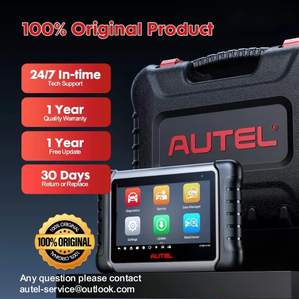 Autel Scanner MaxiCOM MK808Z-TS, Android 11 Based Bi-Directional Control Scan Tool with Full TPMS Function, 2023 Upgraded of MK808BT/MK808TS, 28+ Services, FCA Auto Auth, Support BT506 &amp; MV108 Add-ons