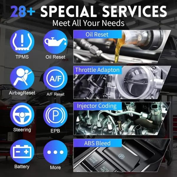 Autel Scanner MaxiCOM MK808Z-TS: Android 11 Based Bi-Directional TPMS Tool, Updated of MK808TS/MK808BT/TS608Pro with Active Test, 28+ Service, Bluetooth All Systems Diagnoses, Sensor Program/Relearn