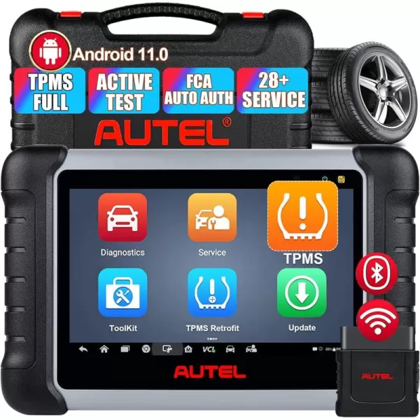 Autel Scanner MaxiCOM MK808Z-TS: Android 11 Based Bi-Directional TPMS Tool, Updated of MK808TS/MK808BT/TS608Pro with Active Test, 28+ Service, Bluetooth All Systems Diagnoses, Sensor Program/Relearn
