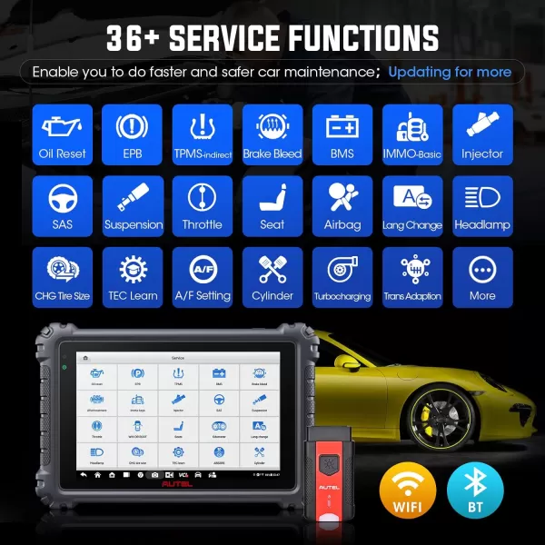 Autel Scanner MaxiCOM MK906 Pro: 2023 Android 10 Upgrade of MS906 PRO, Advanced ECU Coding 36+ Services, 3000+ Bi-Directional, Auto Scan 2.0 Upgrade of MK908S MS906BT MK906BT Work with MV105S/BT506