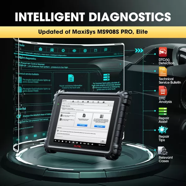 Autel Scanner MaxiCOM Ultra Lite, 2023 Upgrade of Maxisys Ultra/MS919 with 2-Year Update, Intelligent Diagnostic Scan Tool with Topology Map ECU Programming &amp; Coding, Active Test 40+ Service