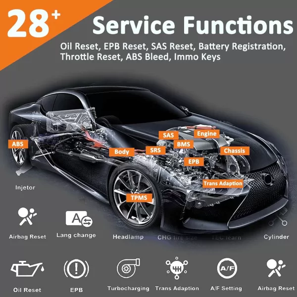 Autel Scanner MaxiCheck MX808 OBD2 All System Diagnostic Scanner, 2023 Bi-Directional Scan Tool, 2 Years Free Update, 28+ Services, FCA Autoauth, Same as MaxiCOM MK808, Work with MV105 MV108