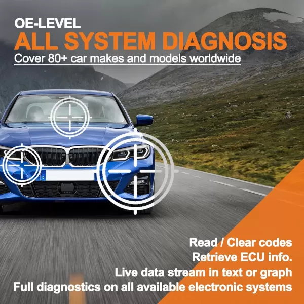 Autel Scanner MaxiCheck MX808 OBD2 All System Diagnostic Scanner, 2023 Bi-Directional Scan Tool, 2 Years Free Update, 28+ Services, FCA Autoauth, Same as MaxiCOM MK808, Work with MV105 MV108