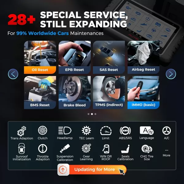 Autel Scanner MaxiCheck MX808S 2023, Android 11, 2023 Same as MaxiCOM MK808S/ MK808Z, Updated of MK808 MX808, Bidirectional Control Scan Tool, Active Tests, 28+ Services, OE All Systems, FCA AutoAuth