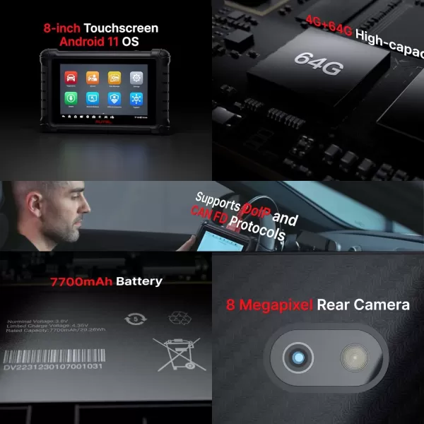 Autel Scanner MaxiCheck MX900 OBD2 All System Diagnostic Scanner, Upgraded MX808 MK808, 2023 Bi Directional Scan Tool, 40+ Service, 10000+ Vehicles, DoIP/CAN FD, Read/Clear Code, Work with MV105 MV108