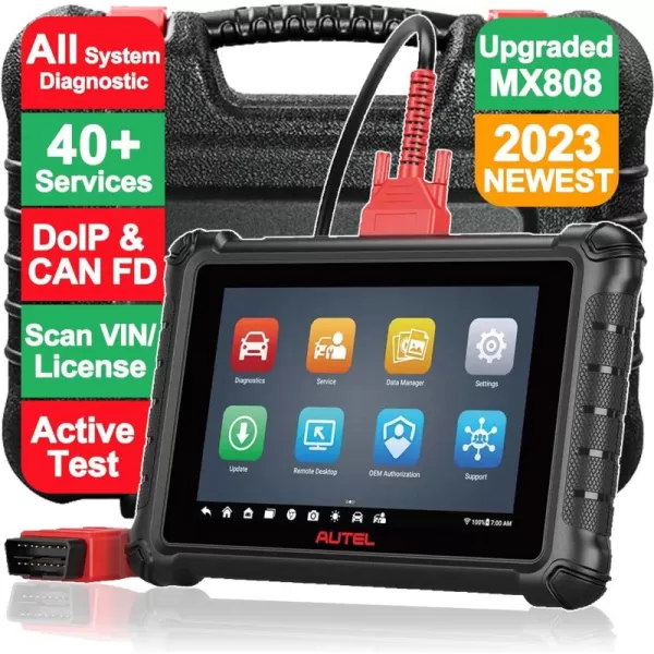 Autel Scanner MaxiCheck MX900 OBD2 All System Diagnostic Scanner, Upgraded MX808 MK808, 2023 Bi Directional Scan Tool, 40+ Service, 10000+ Vehicles, DoIP/CAN FD, Read/Clear Code, Work with MV105 MV108