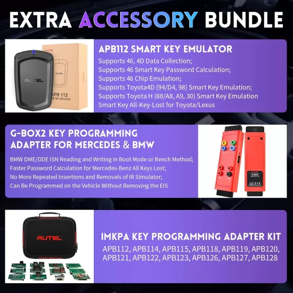 Autel Scanner MaxiIM IM608 II: Android 10 IMMO Key Programming Tool, 2023 IM608 Pro II Bundle with $1316 Tool Kit, J2534 ECU Programming &amp; Coding, 40+ Services, Bi-Directional Control Scan Tool