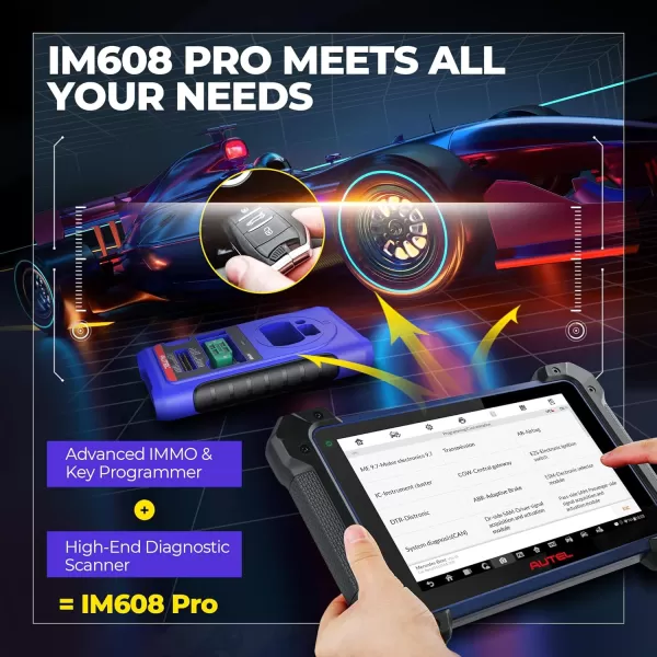 Autel Scanner MaxiIM IM608 PRO key fob programmer, Boosted Autel IM508 IM608 IMMO TOOL, Bi directional Scan Tool, 2YearsFreeUpdate, Valued $1316 XP400Pro, IMKPA, GBOX2, APB112, ECU Coding, 38+ Service