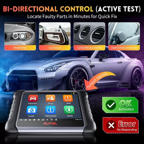 Autel Scanner MaxiPRO MP808Z-TS : Android 11 Based Bi-Directional Control Scan Tool, 2023 Upgraded of MP808TS/MP808BT, ECU Coding, Full TPMS, All System Diagnosis, FCA Auto Auth: Android 11 Based Bi-Directional Control Scan Tool, 2023 Upgraded of MP808TS/MP808BT, ECU Coding, Full TPMS, All System Diagnosis, FCA Auto Auth)
