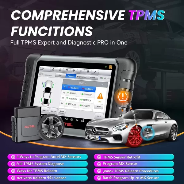 Autel Scanner MaxiPRO MP808Z-TS with 60$ MV108, Android 11 Based Bi-Directional Control Scan Tool, 2023 Upgraded of MP808TS/MP808BT, ECU Coding, Full TPMS, All System Diagnose Tool, Android 11 Based Bi-Directional Control Scan Tool, 2023 Upgraded of MP808TS/MP808BT, ECU Coding, Full TPMS, All System Diagnose Tool)