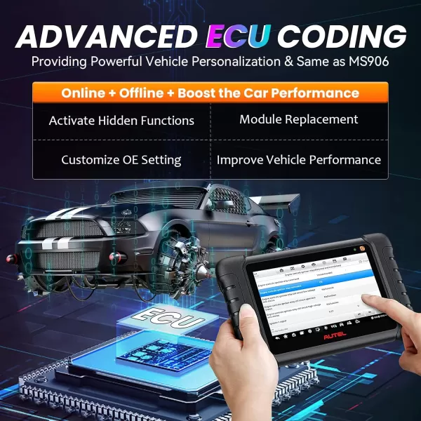Autel Scanner MaxiPRO MP808Z-TS with 60$ MV108, Android 11 Based Bi-Directional Control Scan Tool, 2023 Upgraded of MP808TS/MP808BT, ECU Coding, Full TPMS, All System Diagnose Tool, Android 11 Based Bi-Directional Control Scan Tool, 2023 Upgraded of MP808TS/MP808BT, ECU Coding, Full TPMS, All System Diagnose Tool)