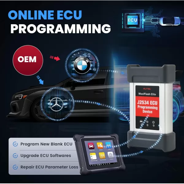 Autel Scanner MaxiSys Elite II: 2023 Alternative to Autel Ultra &amp; MS909, 2 Years Update , Intelligent Diagnostics, J2534 ECU Programming &amp; Coding, 38+ Services Bi-Directional Scan Tool, Intelligent Diagnostics, J2534 ECU Programming &amp; Coding, 38+ Services Bi-Directional Scan Tool)
