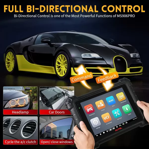 Autel Scanner MaxiSys MS906 Pro - 2023 Newest Upgrade Version of MS906BT/MK906BT/MS906TS/MK908/MS908, Bi-Directional Control, ECU Coding, 36+ Services, Guided Functions, FCA AutoAuth )