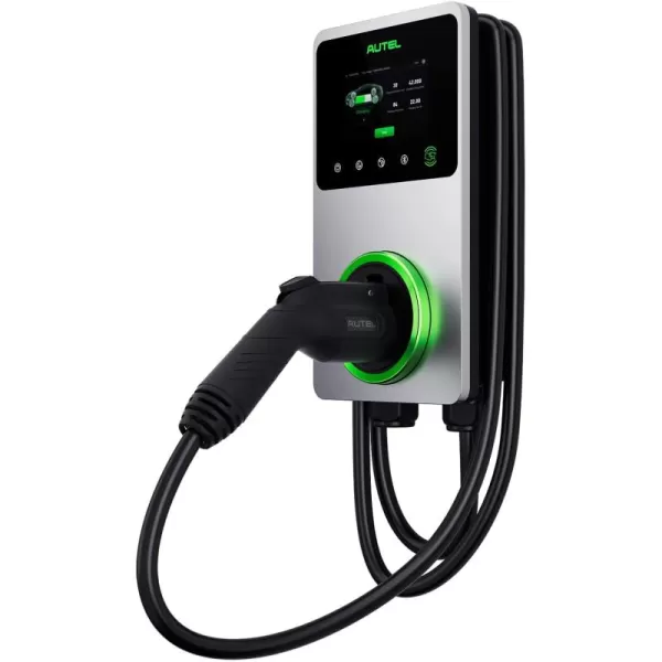 Autel Smart Level 2 Electric Vehicle  Charger up to 50Amp, 240V, Hardwired Car Charging Station with LCD Touch Screen, Energy Star, CSA, Bluetooth, Wi-Fi, Ethernet, 4G,25-Foot Cable
