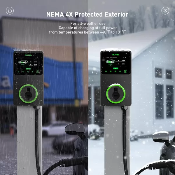 Autel Smart Level 2 Electric Vehicle  Charger up to 50Amp, 240V, Hardwired Car Charging Station with LCD Touch Screen, Energy Star, CSA, Bluetooth, Wi-Fi, Ethernet, 4G,25-Foot Cable Charger up to 50Amp, 240V, Hardwired Car Charging Station with LCD Touch Screen, Energy Star, CSA, Bluetooth, Wi-Fi, Ethernet, 4G,25-Foot Cable)