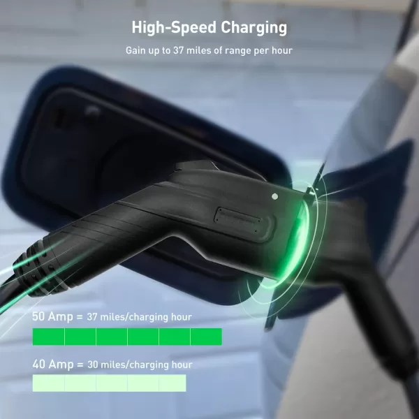 Autel Smart Level 2 Electric Vehicle  Charger up to 50Amp, 240V, Hardwired Car Charging Station with LCD Touch Screen, Energy Star, CSA, Bluetooth, Wi-Fi, Ethernet, 4G,25-Foot Cable