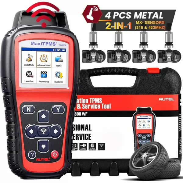 Autel TPMS Programming Tool MaxiTPMS TS508WF Kit, with $120 4PCS MX-Sensors , 2023 Upgraded of TS508/TS501/TS408, One-Click TPMS Diagnose &amp; Reset, TPMS Relearn/Activate, Clear TPMS DTCs, 2023 Upgraded of TS508/TS501/TS408, One-Click TPMS Diagnose &amp; Reset, TPMS Relearn/Activate, Clear TPMS DTCs)